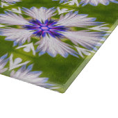 Weiße Kornblumen Muster Schneidebrett (Ecke)