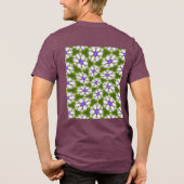 Weiße Kornblumen Muster Tri-Blend Shirt (Rückseite)