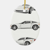 Weiße Korvette: Keramik Ornament (Vorne)