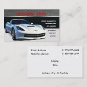 Weiße Korvette-Visitenkarten Visitenkarte (Vorne/Hinten)