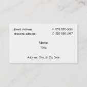 Weiße Korvette-Visitenkarten Visitenkarte (Rückseite)