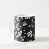 Weiße Kosmos-Blume: abgeschiedenes Muster. Kaffeetasse (Vorderseite Links)