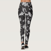 Weiße Kosmos-Blume: abgeschiedenes Muster. Leggings (Rückseite)