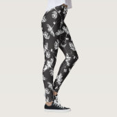 Weiße Kosmos-Blume: abgeschiedenes Muster. Leggings (Rechts)