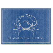 Weiße Krabbe an der Küste auf Personalisiertem kla Schneidebrett (Vorderseite)