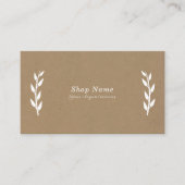 Weiße, Kraft- und Rustikale Visitenkarte (Vorderseite)