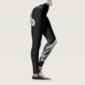 Weiße Kraken-Schwarz-Leggings Leggings (Rechts)