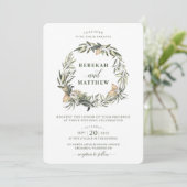 Weiße Kräne | Einladung zur Hochzeit (Stehend Vorderseite)