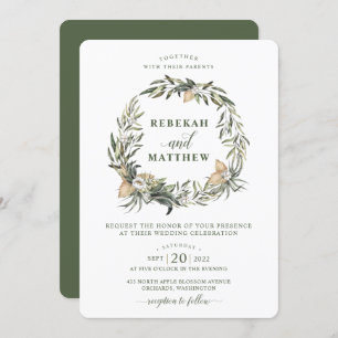 Weiße Kräne Einladung zur Hochzeit