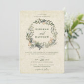 Weiße Kräne | Einladung zur Hochzeit (Stehend Vorderseite)