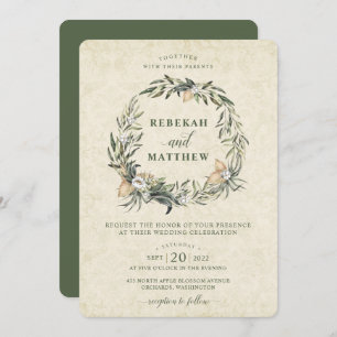 Weiße Kräne   Einladung zur Hochzeit