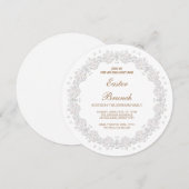 Weiße Kranz, Frühjahrszweig Einladung (Vorne/Hinten)