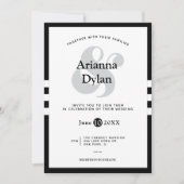 Weiße Krawatte Einladung (Vorderseite)