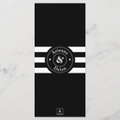 Weiße Krawatte Menükarte (Rückseite)