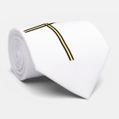 Weiße Krawatte mit Kreuz (Gerollt)