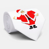 Weiße Krawatte W/Santa (Gerollt)