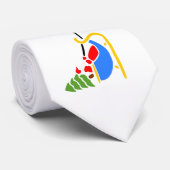 Weiße Krawatte W/Santa & Dez (Gerollt)