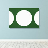 Weiße Kreise auf Grün Leinwanddruck (Insitu (Holzboden))