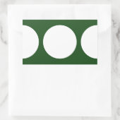 Weiße Kreise auf Grün Rechteckiger Aufkleber (Tasche)