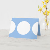 Weiße Kreise auf hellblauem Karte (Gelbe Blume)