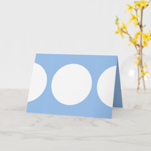 Weiße Kreise auf hellblauem Karte (Gelbe Blume)
