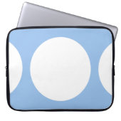 Weiße Kreise auf hellblauer Fläche Laptopschutzhülle (Vorderseite)
