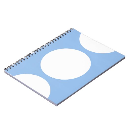 Weiße Kreise auf hellblauer Fläche Notizblock (Linke Seite)