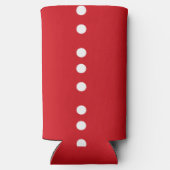 Weiße Kreise auf rot Selters Dosenkühler (Rückseite)
