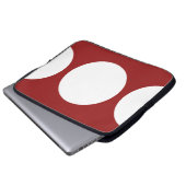 Weiße Kreise auf rotem Laptop-Sieb Laptopschutzhülle (Vorne Knopf)