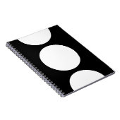 Weiße Kreise auf schwarz Notizblock (Rechte Seite)