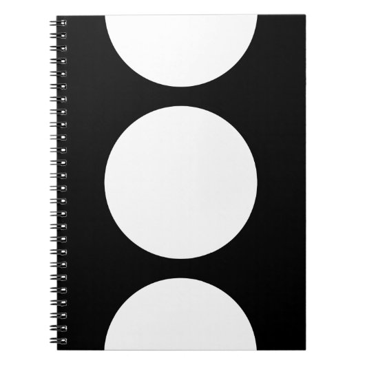 Weiße Kreise auf schwarz Notizblock (Vorderseite)