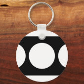 Weiße Kreise auf schwarz Schlüsselanhänger (Vorderseite)