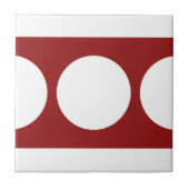 Weiße Kreise in Rot Fliese (Vorderseite)