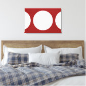 Weiße Kreise in Rot Leinwanddruck (Insitu (Schlafzimmer))