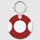 Weiße Kreise in Rot Schlüsselanhänger (Vorderseite)