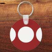 Weiße Kreise in Rot Schlüsselanhänger (Vorderseite)