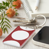 Weiße Kreise in Rot Schlüsselanhänger (Vorderseite rechts)