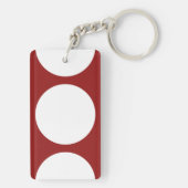 Weiße Kreise in Rot Schlüsselanhänger (Rückseite)