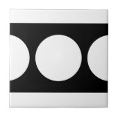 Weiße Kreise in Schwarz Fliese (Vorderseite)