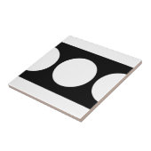 Weiße Kreise in Schwarz Fliese (Seite)