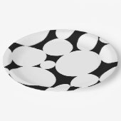 WEISSE KREISE PAPPTELLER (Schrägansicht)