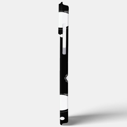 Weiße Kreise, schwarzes iPhone/iPad-Gehäuse Case-Mate iPhone Hülle (Rückseite / Links)