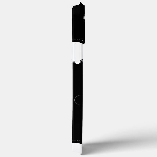 Weiße Kreise, schwarzes iPhone/iPad-Gehäuse Case-Mate iPhone Hülle (Rückseite / Rechts)