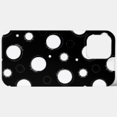 Weiße Kreise, schwarzes iPhone/iPad-Gehäuse Case-Mate iPhone Hülle (Rückseite (Horizontal))