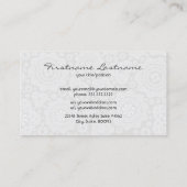 Weiße Kreise und Sterne Elegantes Muster Visitenkarte (Rückseite)