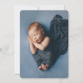 Weiße Kreuzmoderne Taufeinladung Einladung (Rückseite)