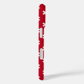 Weiße Kreuzstiche auf Rot Case-Mate iPhone Hülle (Rückseite / Rechts)