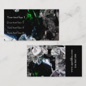 Weiße Kristalle im Schwarzen Weltraum Visitenkarte (Vorne/Hinten)