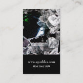 Weiße Kristalle im Schwarzen Weltraum Visitenkarte (Rückseite)