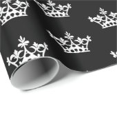 Weiße Kronen Geschenkpapier (Rolleneckpunkt)